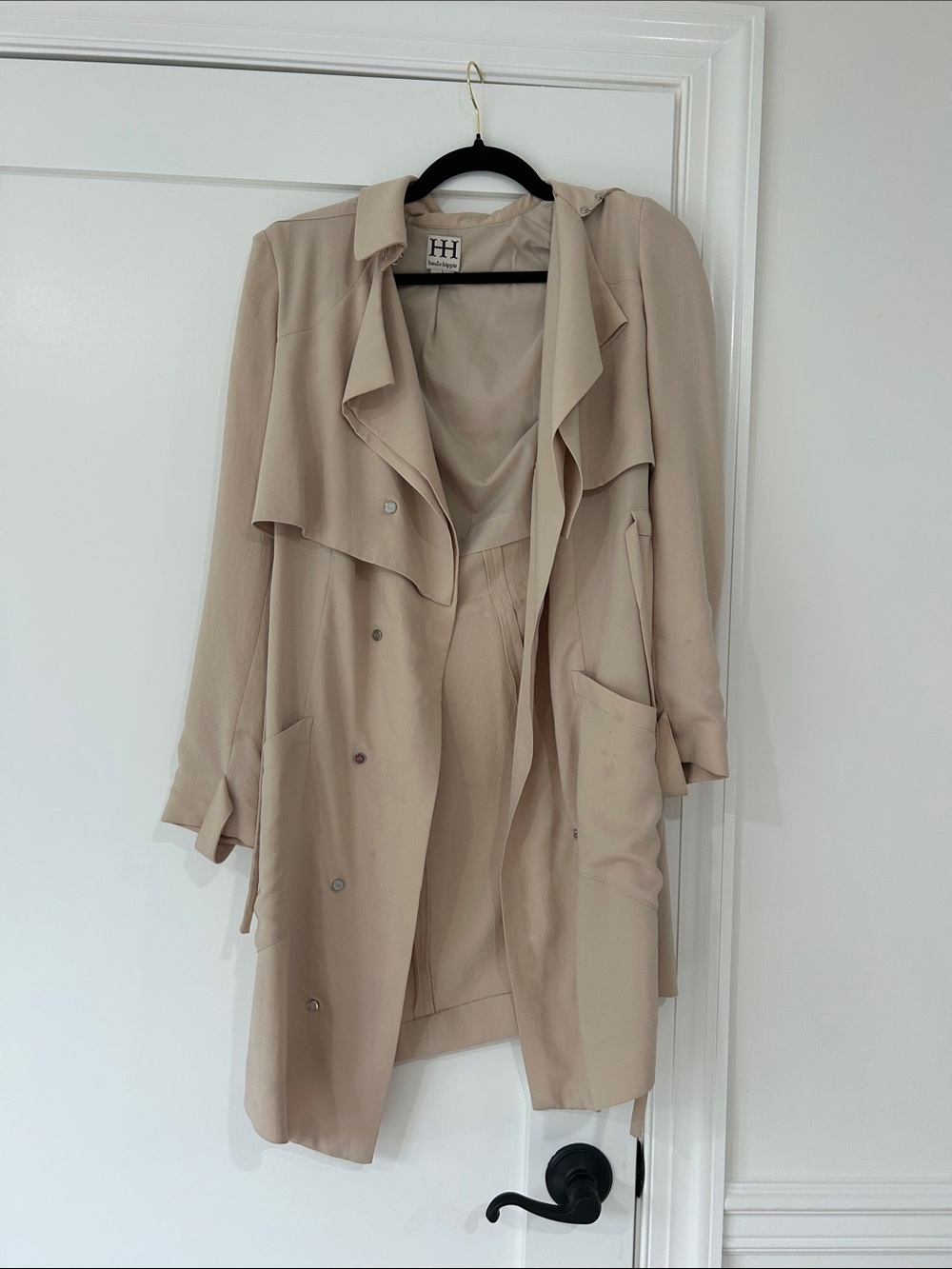 Haute Hippie Light Beige Trench Coat